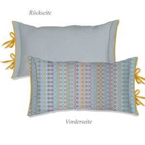 Pip Studio Dekokissen Ashanti Blue 35 x 60 cm grün - Bild 1 von 4