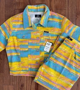 Vintage Karl Kani KK2 90's Print XL Jacket Sz 12 Pants Spell Out NWT - Picture 1 of 10