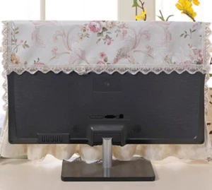3pcs Lace Floral Embroidery Cover Cloth Monitor Keyboard Dustproof - Afbeelding 1 van 16