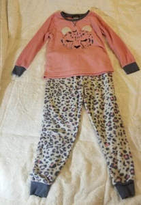 Cuddl Duds Girls' 2-Piece Soft & Cozy Fleece Pajama Set Animal Print Size 6/6X - Picture 1 of 14