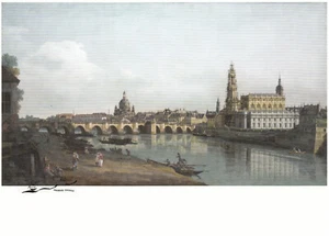 Kunstkarte: Canaletto - Dresden vom rechten Elbufer unterhalb d. Augustusbrücke - Bild 1 von 1