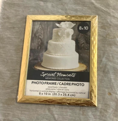 Caballete marco de fotos sellado dorado colección recuerdos momentos especiales soporte caballete Foto 1 de 2