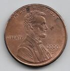 2000 D Lincoln Memorial Penny Error Misaligned Die Mad Obverse