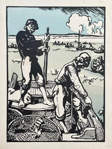 Auguste Lepere, Les Loups De Mer, Gravure Sur Bois - Imagen 1 de 4