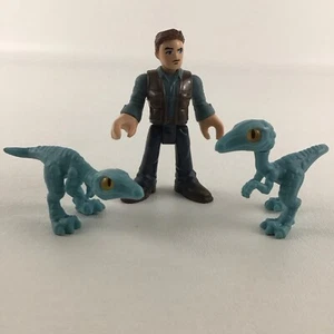Fisher Price Imaginext Jurassic World Owen Figure Dinosaur Baby Velociraptor Lot - Picture 1 of 6