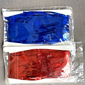Metallic Curling Ribbon for Gift Wrapping, Party, Balloons, Decor Red & Blue 5mm - Picture 1 of 1