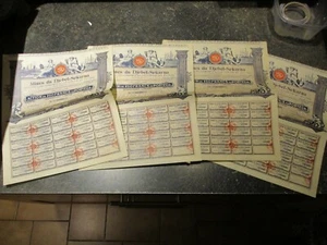 Ancienne Action Obligation Lot de 4 : Mines du Djebel Sekarna Tunisie - Imagen 1 de 2