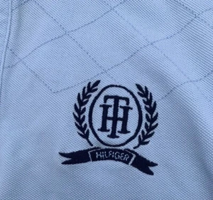 TOMMY HILFIGER Men's (Size M)  Blue Short Sleeve Polo Shirt Big Logo Top - Picture 1 of 6