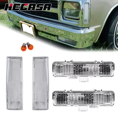 HECASA CLEAR Corner Bumper Signal Light For 83-93 Chevy S10 Blazer GMC S15 Jimmy - Image 1 of 4