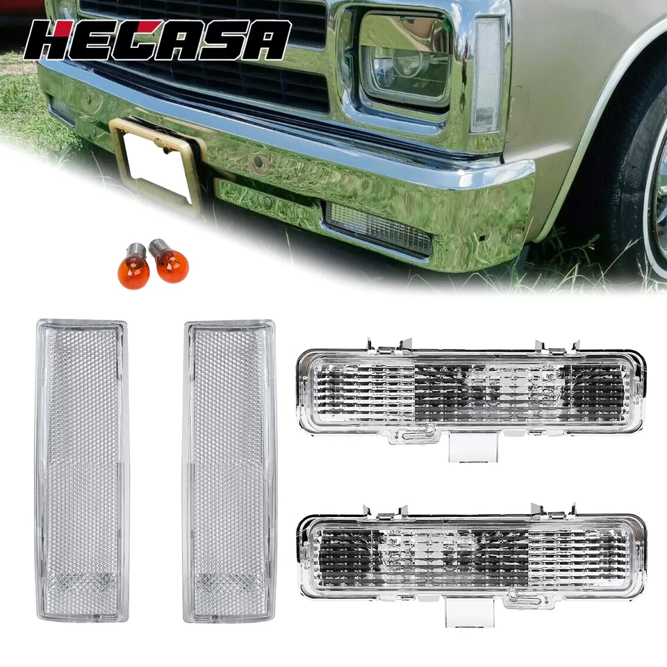 HECASA CLEAR Corner Bumper Signal Light For 83-93 Chevy S10 Blazer GMC S15 Jimmy - Изображение 1 из 4