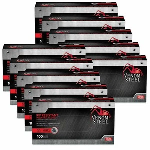 Venom Steel Nitrile Thick Gloves Rip Resistant Layer Powder Free. CT 1000 GLOVES - Picture 1 of 7