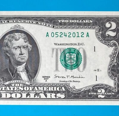 May 24, 2012 : A 05242012 A BIRTHDAY NOTE $2 Two Dollar Bill *UNC* - Image 1 of 4
