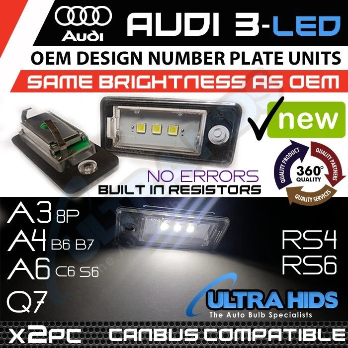 AUDI 3 SMD OEM A3 S3 8P PLATE SLINE QUATTRO NUMBER PLATE LED UNIT MODULE WHITE - Изображение 1 из 1