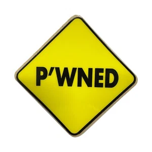 P'WNED Decal- 4 3/8 inch-Exterior-Heavy Duty Lamented Vinyl-Funny Sticker-USA - Imagen 1 de 1