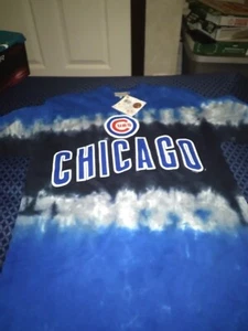 Chicago Cubs Men's MLB Tie Dye Blue Gray tShirt  New Large Size L T-shirt - Picture 1 of 3