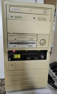 Boîtier d'ordinateur, écran MHZ, alimentation AT 386,486,cocket7, boîtier PC rétro AT - Photo 1/20