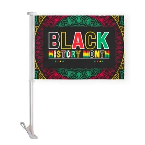 Black History Month Car Flag 10.5x15 In Single Sided Stitched WPoly - Picture 1 of 5