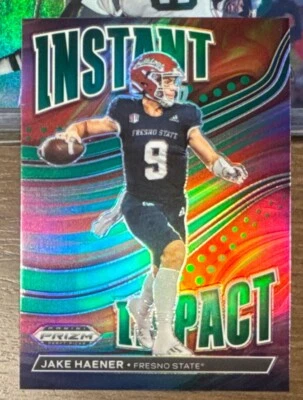 2023 Panini Prizm Draft Jake Haener Instant Impact #II-7 - Image 1 of 2