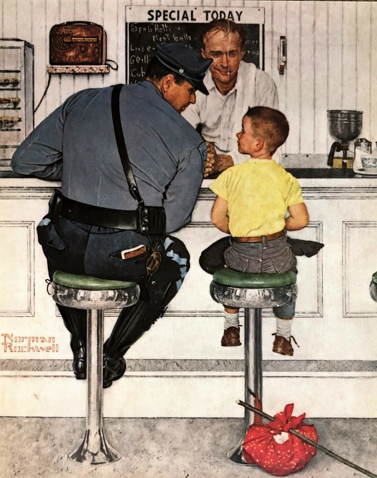 Norman Rockwell - The Runaway Poster  11" x 14"  - Image 1 of 1