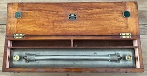 Nickel Plated Brass 18" Parallel Rolling Rule Made By G Lee & Son - Picture 1 of 5