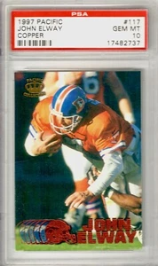 Pacific #117 1997 John Elway PSA 10 cobre - True Pop 1 - Imagen 1 de 2