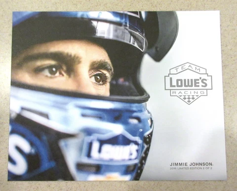 Jimmie Johnson #48 Lowe's Chevy NASCAR 2016 Limited Edition Photo Hero Postcard Cover