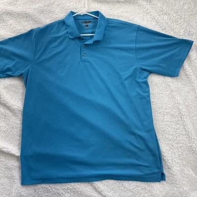 Pebble Beach Performance Men's Polo Blue 2X-Large - Image 1 of 4