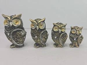 Juego de 4 estatuillas decorativas de búho  - Imagen 1 de 10