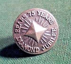 Vintage 1961 Sears Diamond Jubilee Lapel Pin Department Store 75th Anniversary - Picture 1 of 3