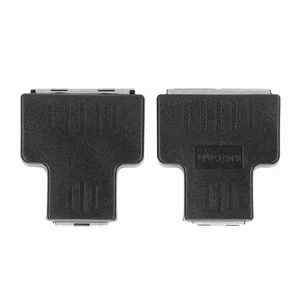 Black 2x Ethernet Cable Adapter 1‑in 2‑out RJ45 Female Interface LAN Connect NEW - Afbeelding 1 van 12