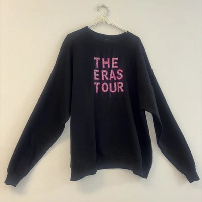 Taylor Swift The Eras Tour Merch Quarter Women’s Sz 2XL Black Sparkle Pink Rhine - Image 1 of 4