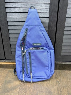 Vera Bradley Bolso de Hombro Reactivo Bandolera Mochila Púrpura Correa Ajustable 4 Pkt Foto 1 de 4