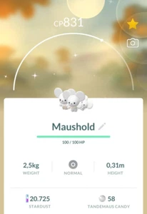 Shiny Maushold (Family of Three) - P T C or Trade 20k Stardust - Picture 1 of 1
