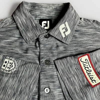 FootJoy Pro Tour Issue Golf Polo Shirt Mens Medium Gray Titleist Orchard Lake CC - Image 1 of 4