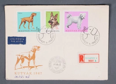 MayfairStamps Hungary FDC 1967 Dog Combo First Day Cover aau_86615 - image 1 of 2