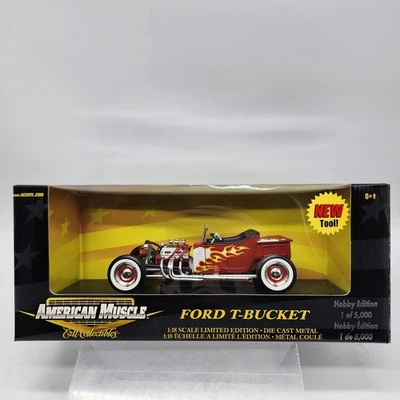 Ertl American Muscle Ford T-Bucket Hobby Edition 1 Of 5000 1:18 Red w/ Flames - Image 1 of 4