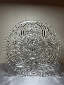 "Plato de vidrio vintage de mediados de siglo ancla en cuclillas estrellas y barras patrón 13""" - Imagen 1 de 15