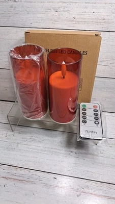 Realistic Flickering Flameless Candles Battery Operated Candles with Remote and - Image 1 of 4
