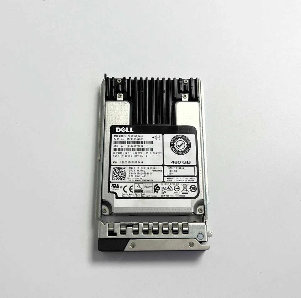 DELL ME4012 ME4024 43PCJ DELL 480GB SAS 12Gbps  MU 2.5'' SSD 043PCJ PX05SVB04 - Image 1 of 2