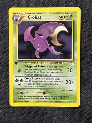 Crobat 4/64 1st Edition Neo Revelation Holo Rare Pokemon Card - Image 1 of 2
