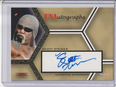 Tristar TNA Wrestling Scott Steiner 2008 TNAutógrafos automático #42/50 bomba Big Poppa Foto 1 de 2