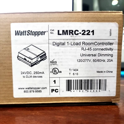 Watt Stopper LMRC-221 Digital Room Controller RJ-45 Universal Dimming 120/277V - Image 1 of 3