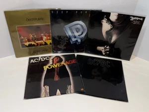 Classic Hard Rock Vinyl LP Lot Deep Purple Whitesnake AC/DC Back In Black - Picture 1 of 12
