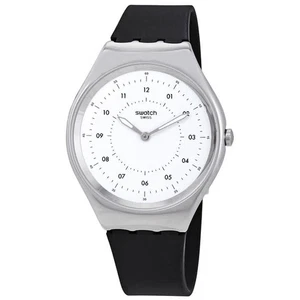 Swatch Skinnoiriron White Dial Black Rubber Unisex Watch SYXS100 - Picture 1 of 3