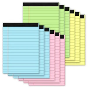 Legal Pads 8.5 x 11 Colored Note Pads, 12 Pack Colored Paper Pads 8.5 x 11 Li... - Picture 1 of 7