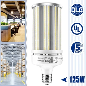 125W LED Corn Light Replace 500W MH/HPS Warehouse Garage Cob Lamp E39 Large Base - Picture 1 of 10
