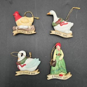 4 Brite Star 12 Días de Navidad Adornos Bisque Porcelana Reemplazos - Imagen 1 de 11