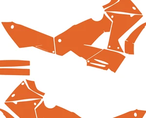 Graphics template KTM 990 - 2003 - 2013 Vector AI. PDF. scale 1:1 - Picture 1 of 3