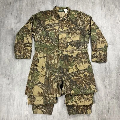 VINTAGE GANDER MOUNTAIN CAMO COVERALLS REALTREE MENS 2XL 50-52 USA 90s - Image 1 of 4