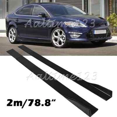 For Ford Mondeo Fusion Glossy Side Skirt Splitter Spoiler Extension Lip Rocker Foto 1 de 4